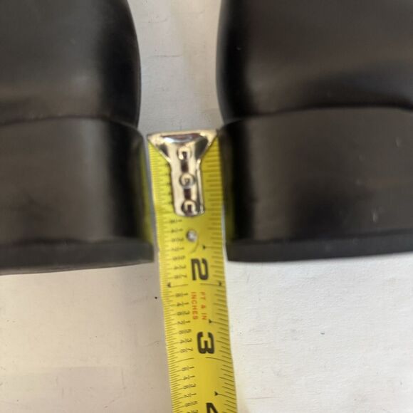 Stuart Weitzman Black Leather Flared Fashion Ankle Boots Elastic Shaft Women 6.5 - Picture 11 of 16